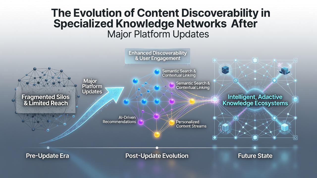 The Evolution of Content Discoverability in Specialized Knowledge Networks After Major Platform Updates