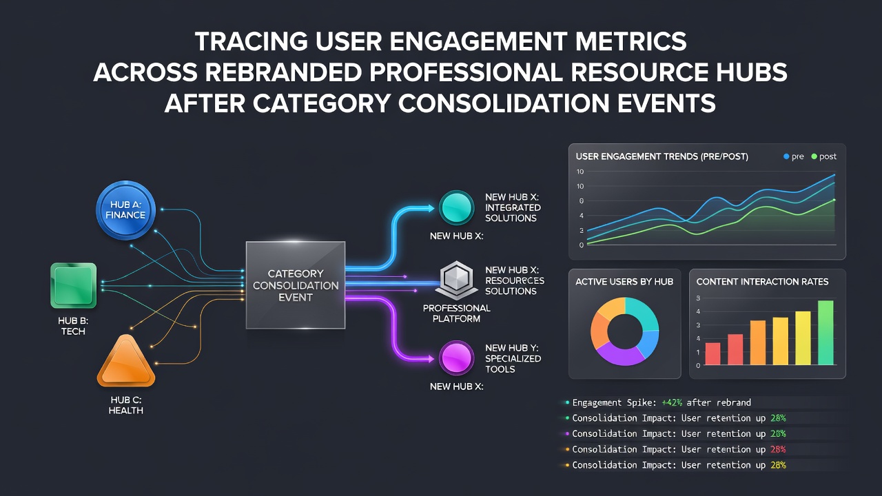 Tracing User Engagement Metrics Across Rebranded Professional Resource Hubs After Category Consolidation Events